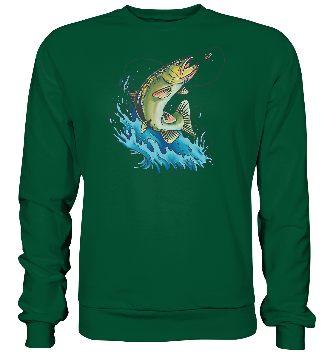 Fliegenfischen Barsch - Basic Sweatshirt