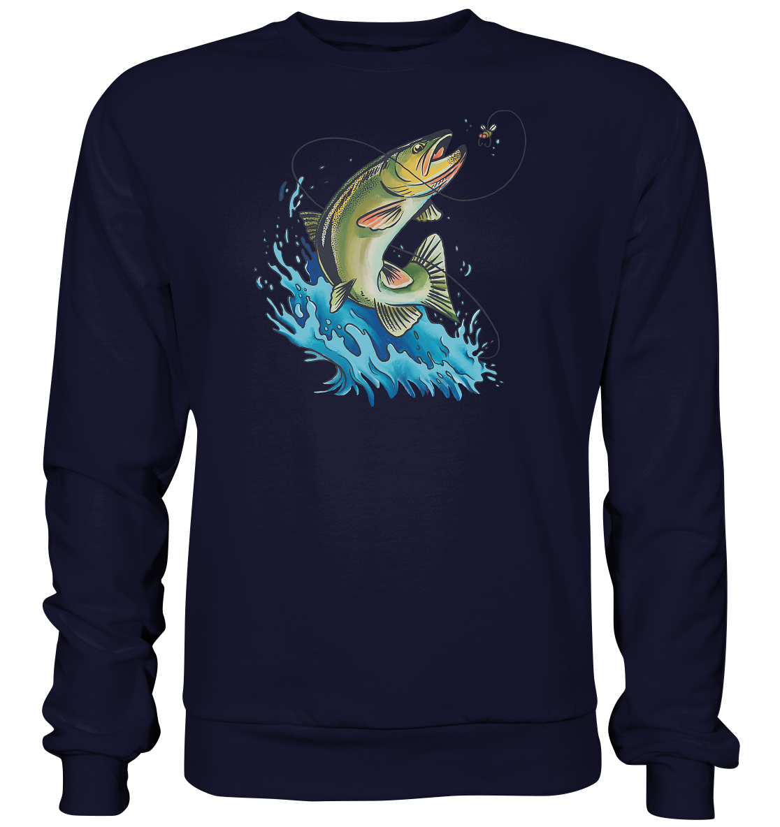 Fliegenfischen Barsch - Basic Sweatshirt