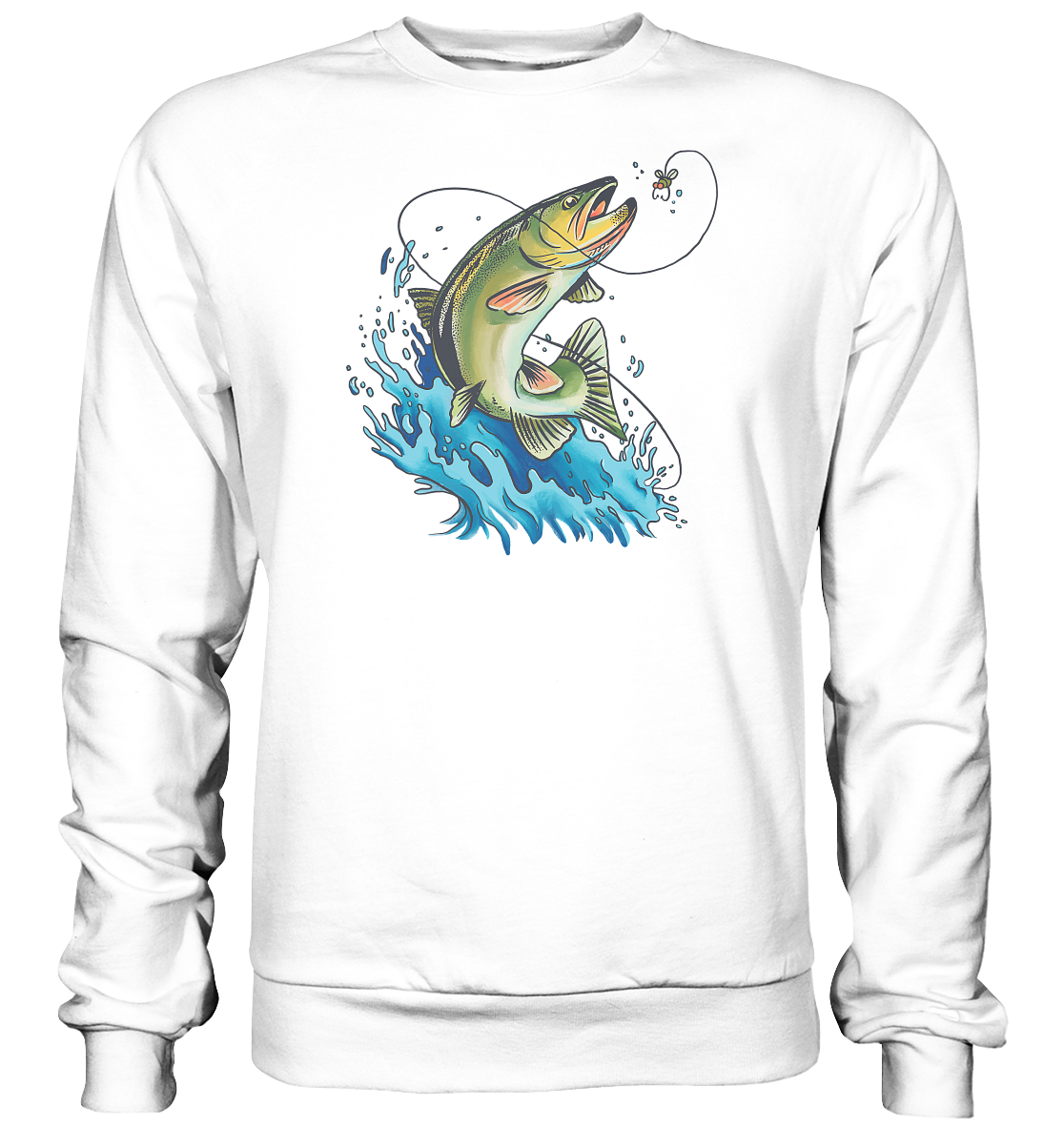 Fliegenfischen Barsch - Basic Sweatshirt