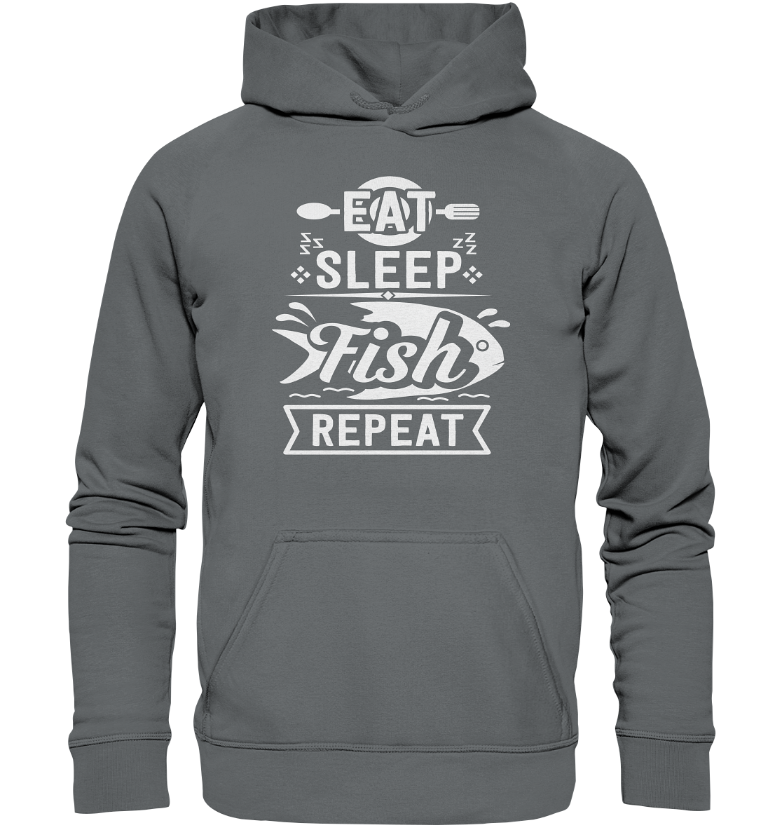 Eat, Sleep, Fish, Repeat - Basic Unisex Hoodie