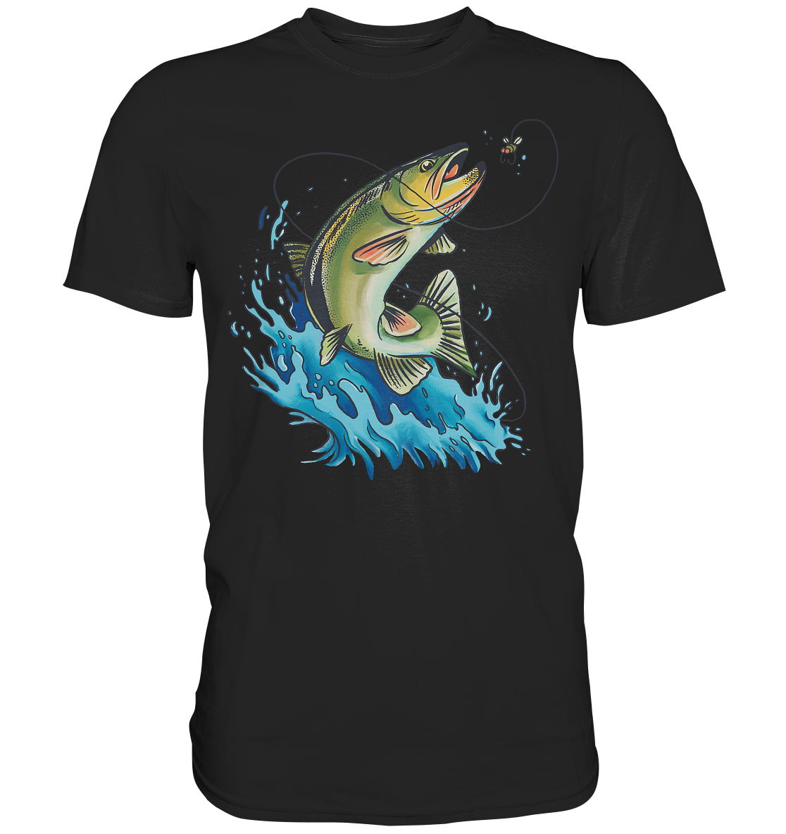 Fliegenfischen Barsch - Premium Shirt