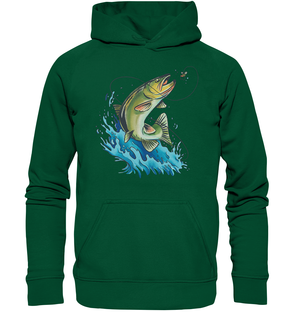 Fliegenfischen Barsch - Basic Unisex Hoodie