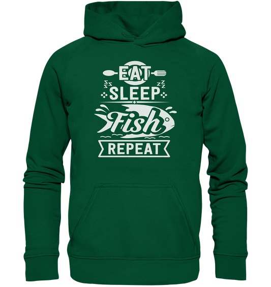 Eat, Sleep, Fish, Repeat - Basic Unisex Hoodie