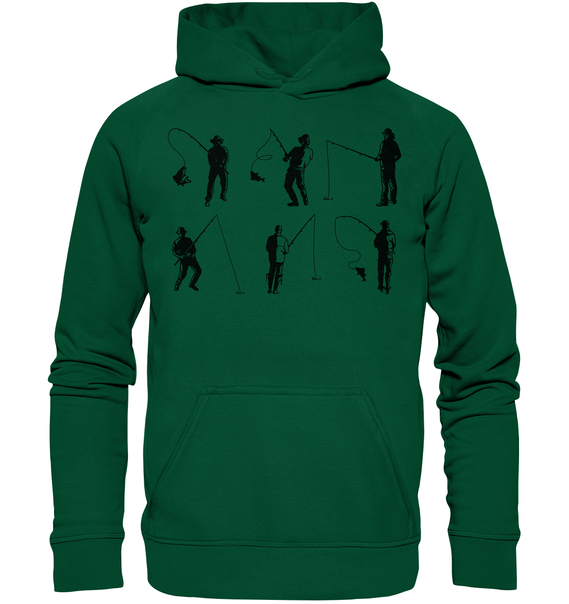 Angler Silhouette - Basic Unisex Hoodie