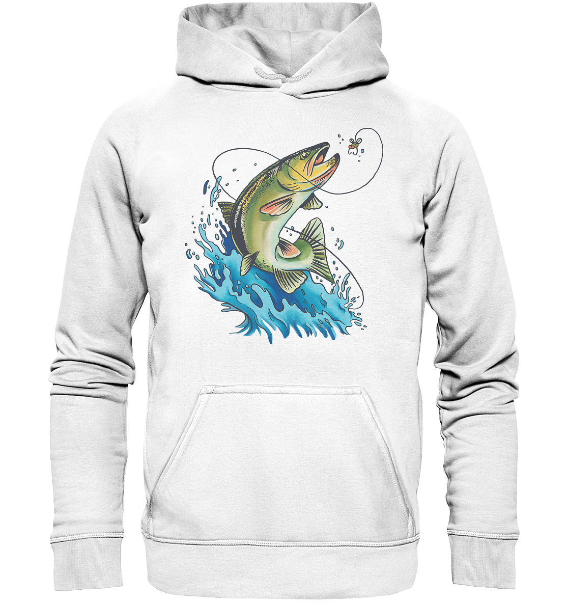 Fliegenfischen Barsch - Basic Unisex Hoodie