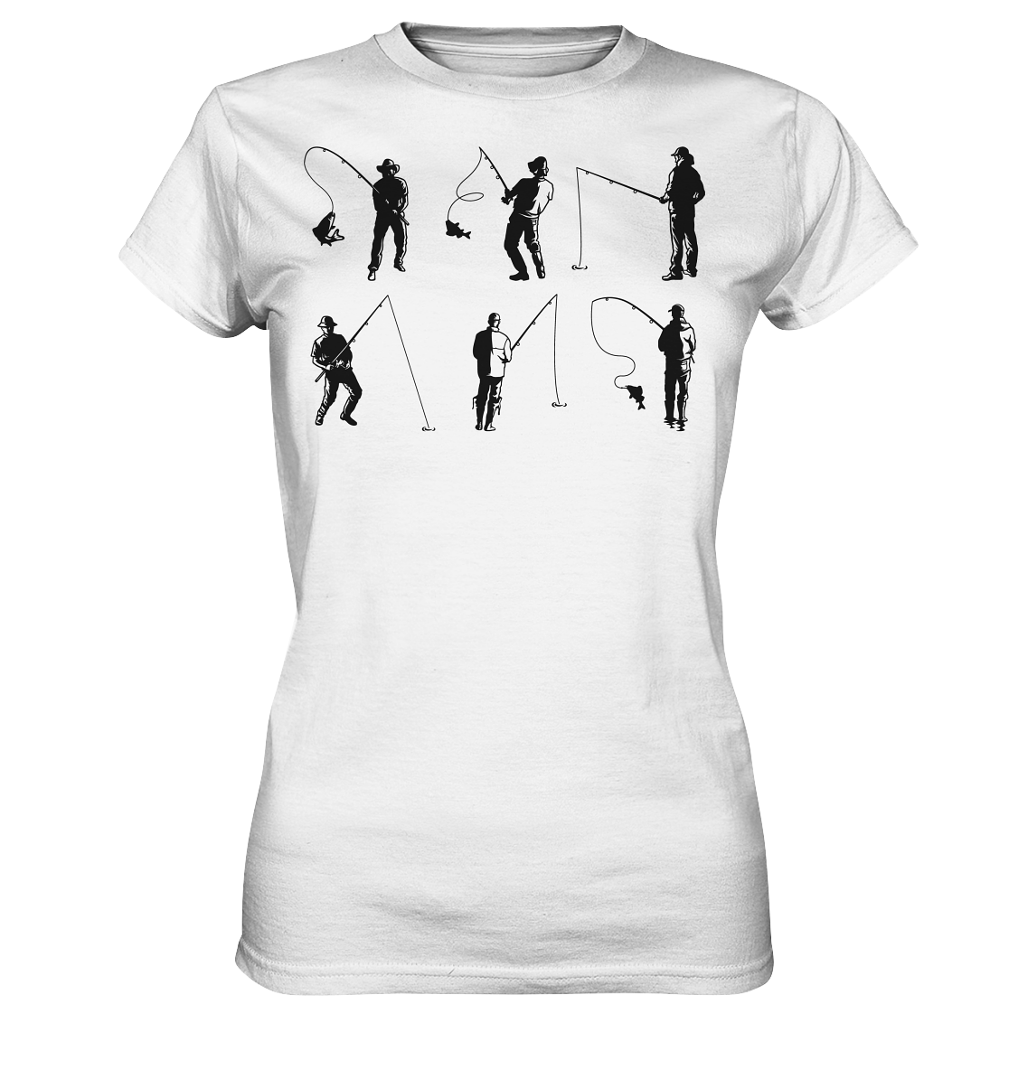 Angler Silhouette - Ladies Premium Shirt