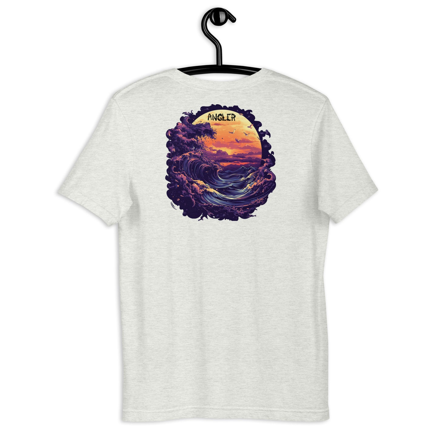 Angler - Sonnenuntergangswellen - Premium T-Shirt