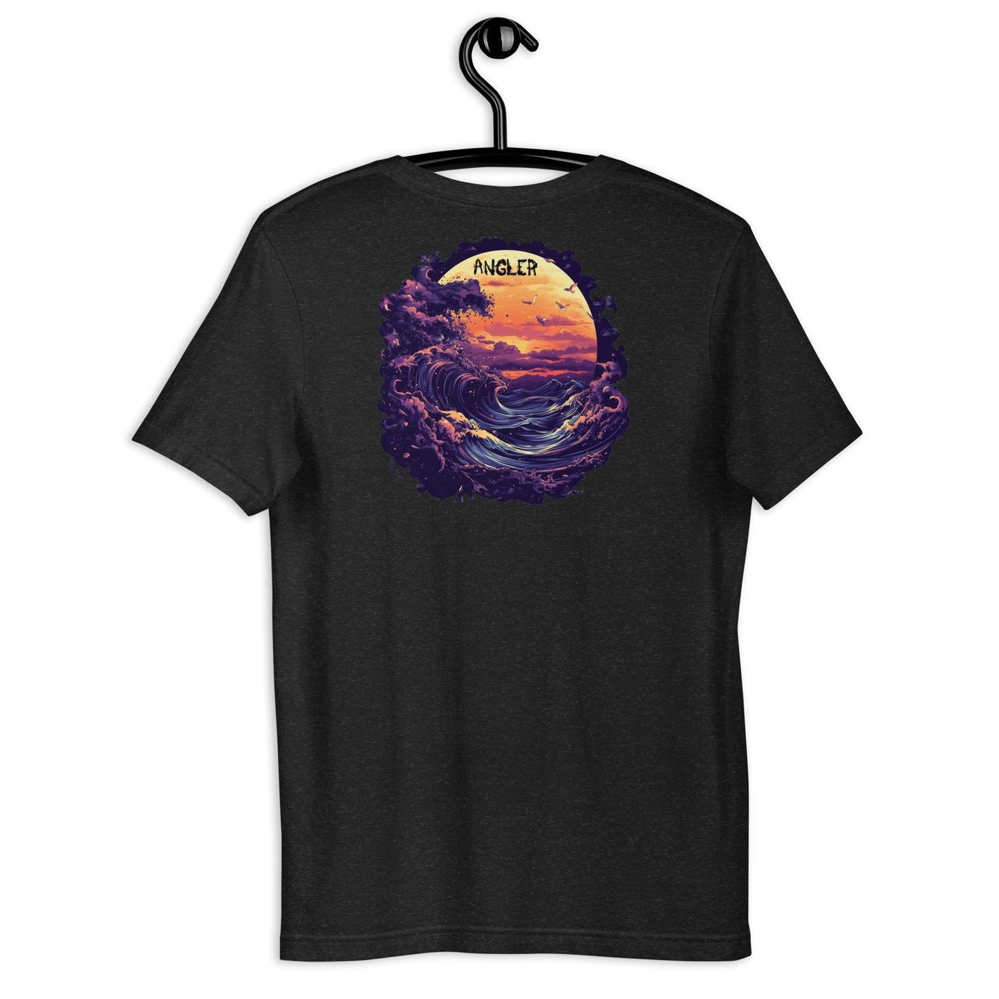 Angler - Sonnenuntergangswellen - Premium T-Shirt