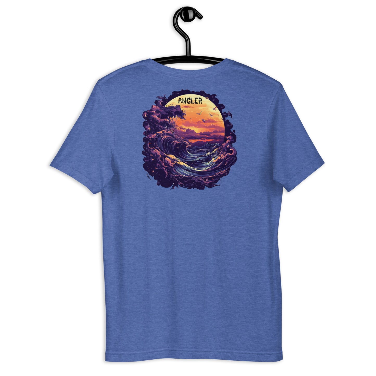 Angler - Sonnenuntergangswellen - Premium T-Shirt