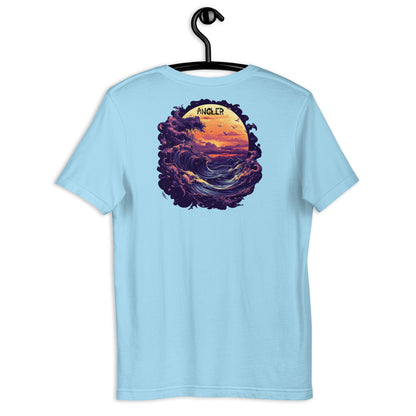 Angler - Sonnenuntergangswellen - Premium T-Shirt