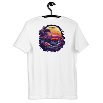 Angler - Sonnenuntergangswellen - Premium T-Shirt